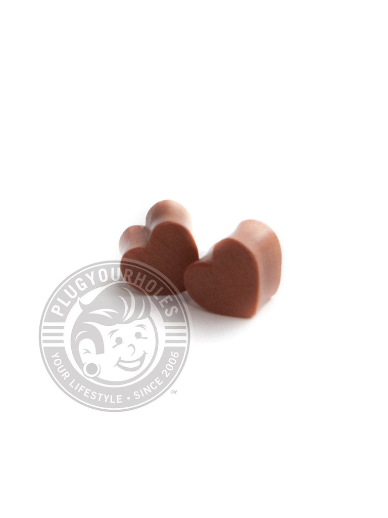 Cherry Wood Heart Shaped Wood Plugs
