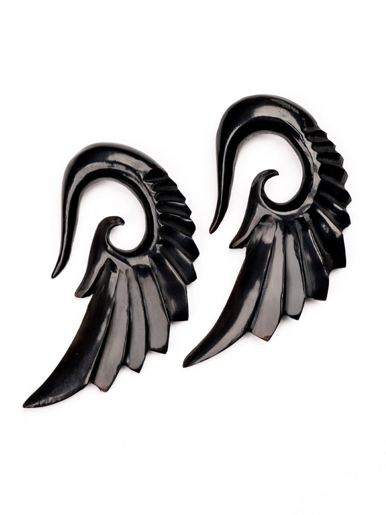 Heavenly Wing Hand Carved Horn Hangers