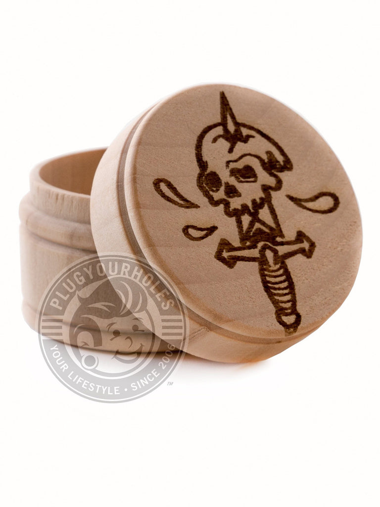 Dagger Skull - Engraved Plug Box