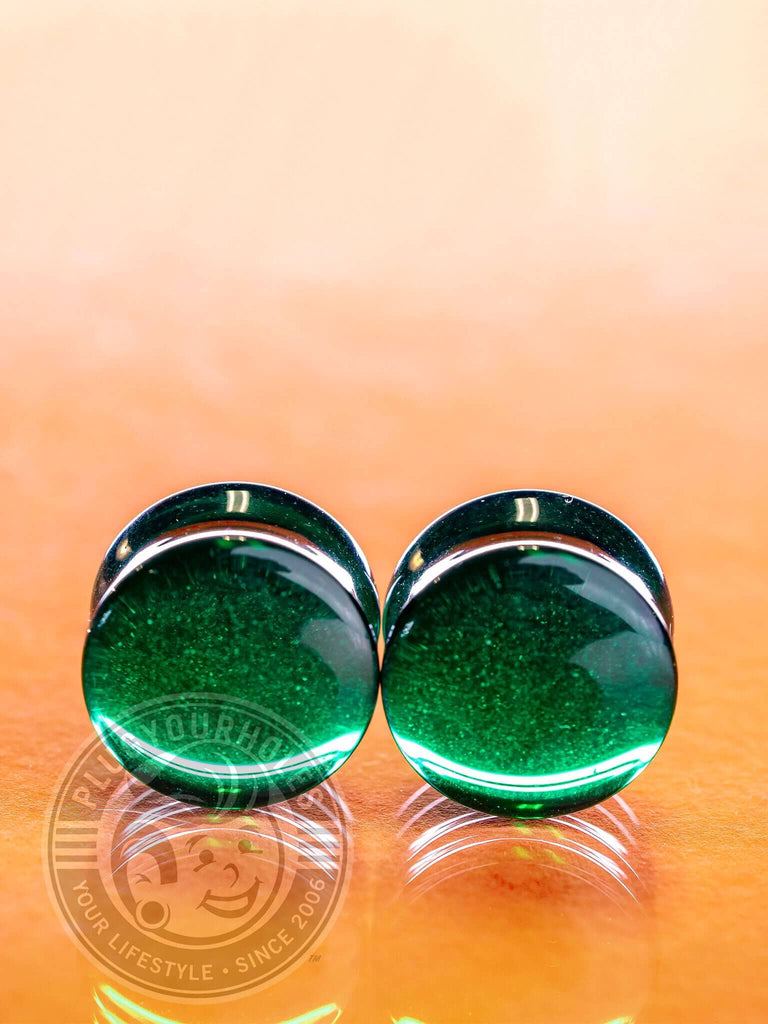 Green Bottle Glass Plugs