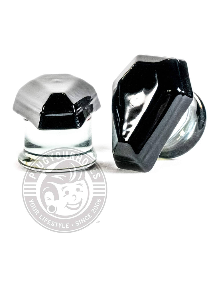 Black Coffin Glass Plugs