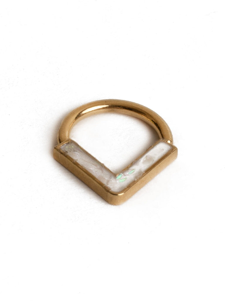 Crushed Glitter Chevron Bendable Hoop Ring