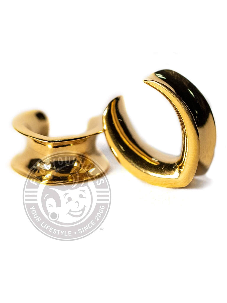Gold Teardrop Steel Saddles