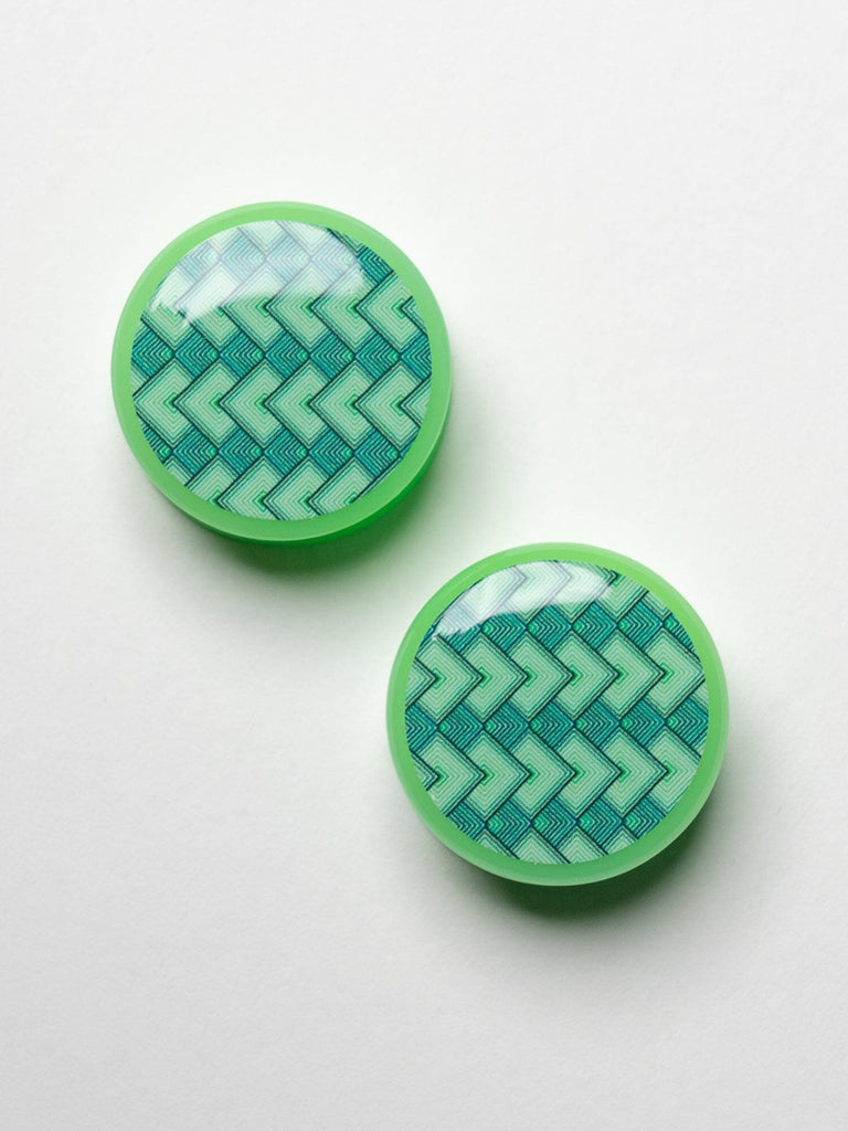 Groovy Green Acrylic Image Plugs