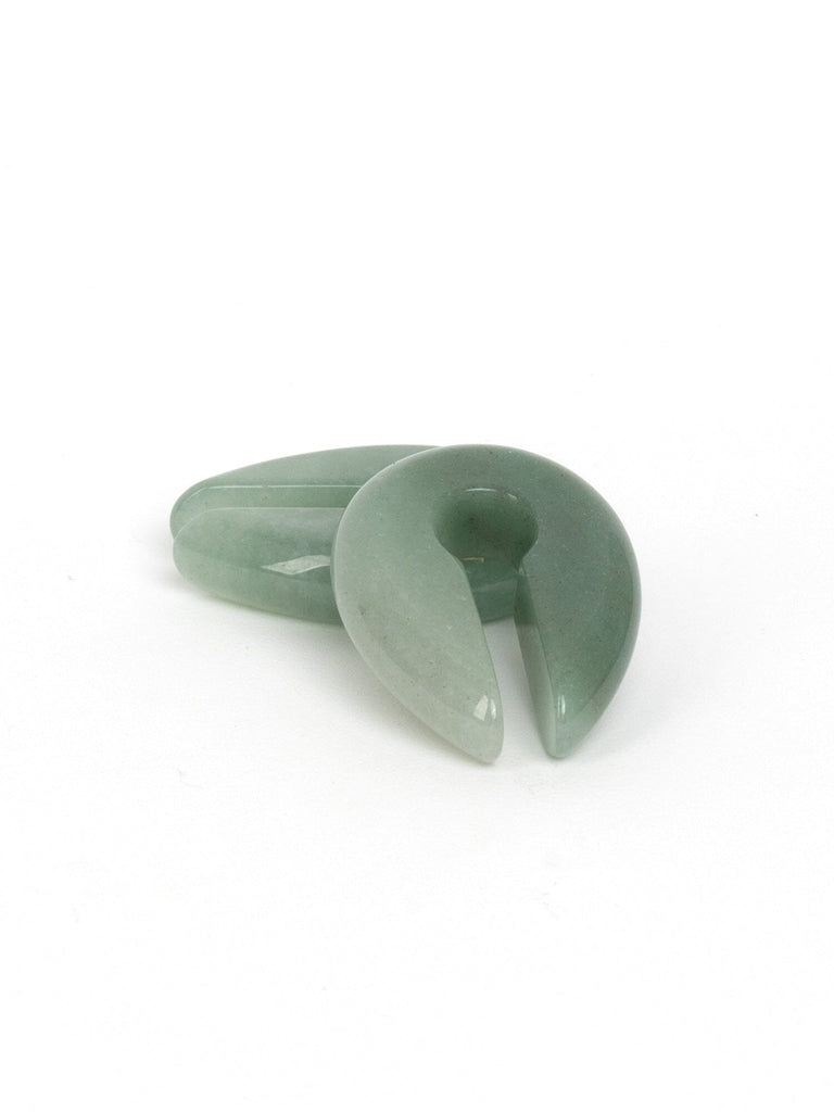 Green Aventurine Oval Keyhole Stone Hangers