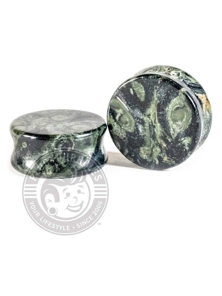 Green Ocean Jasper Stone Plugs