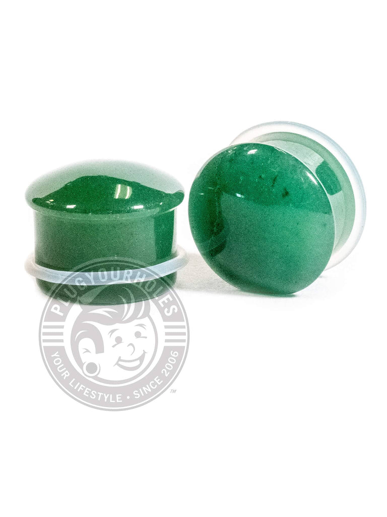 Green Aventurine Single Flared Stone Plugs