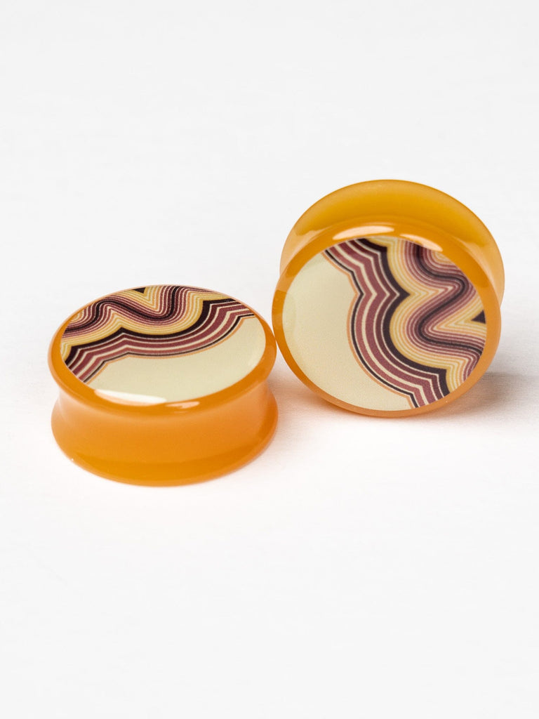 Groovy Swirl Acrylic Image Plugs