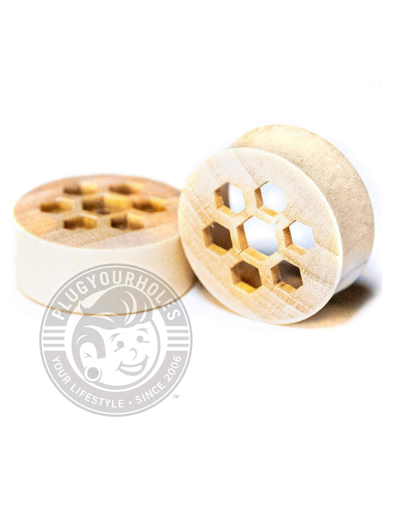 Honeycomb Crocodile Wood Plugs