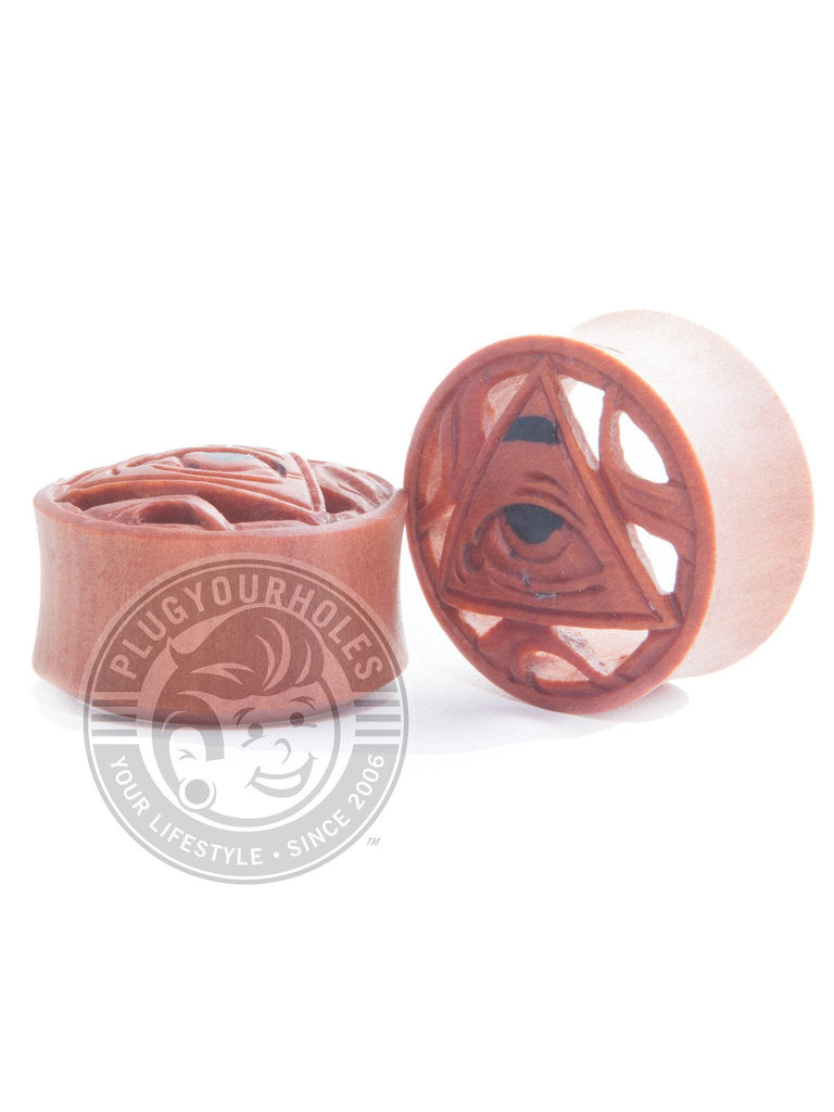 Illuminati Carved Sawo Wood Plugs