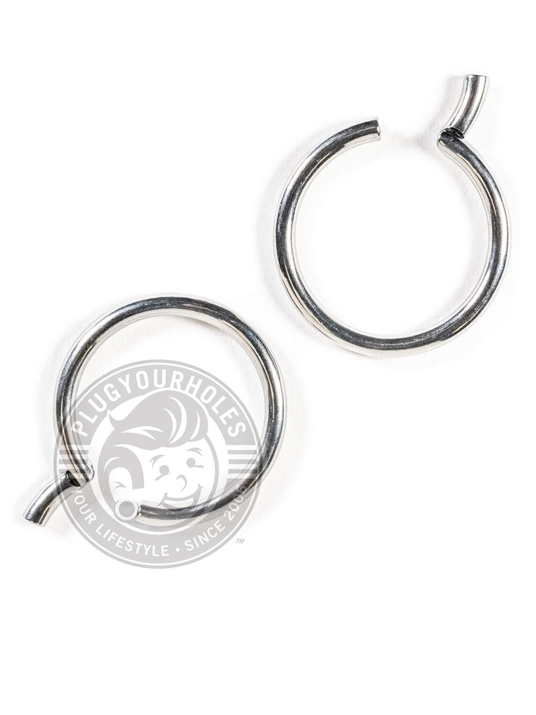 Silver Big Hoop Steel Clicker Hangers