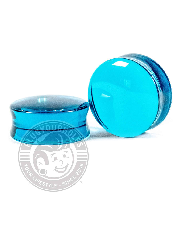 Light Blue Glass Plugs