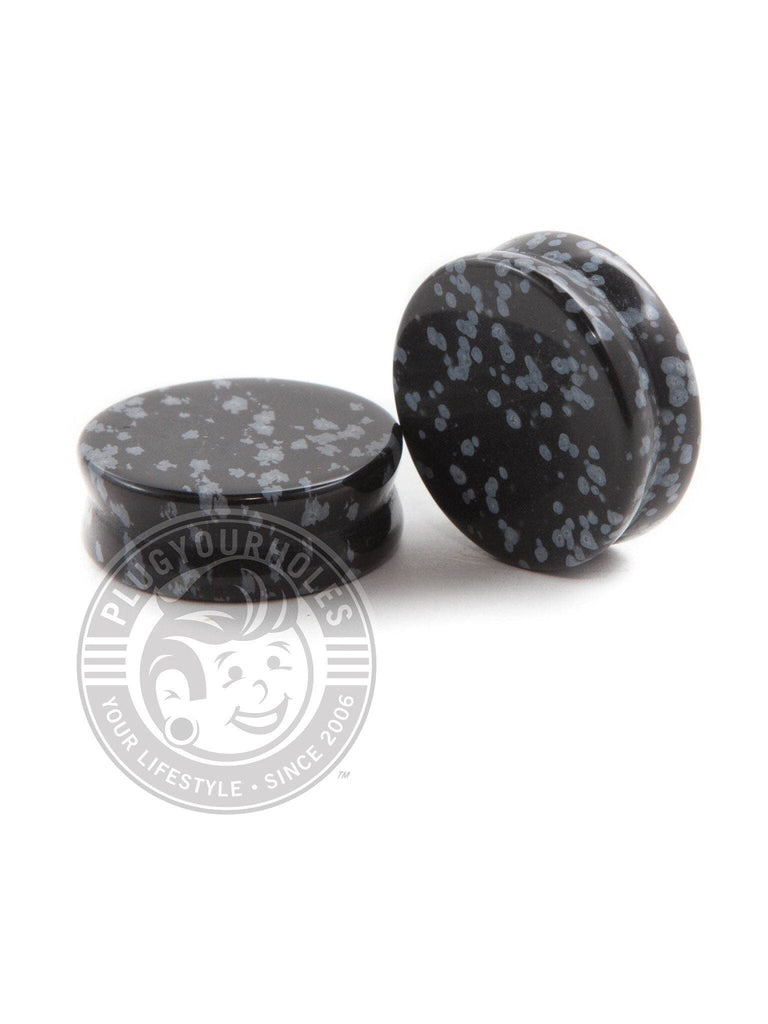 Obsidian Snowflake Stone Plugs