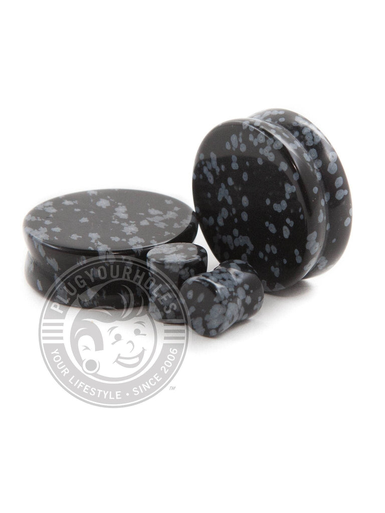 Obsidian Snowflake Stone Plugs