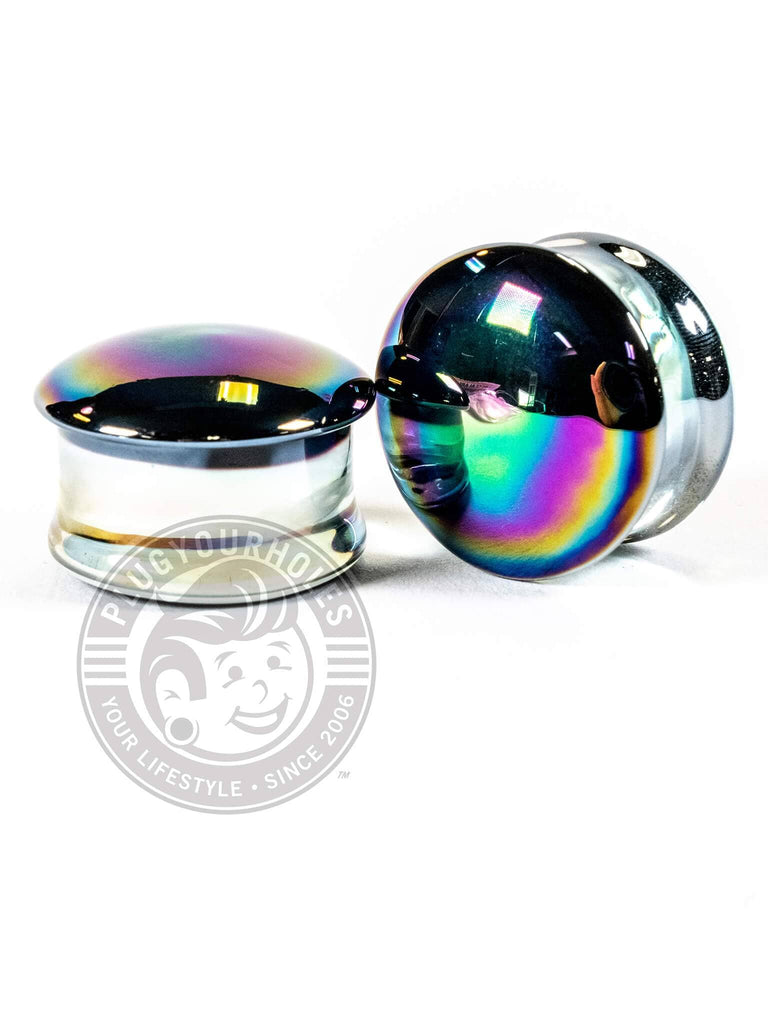 Aurora Double Flared Glass Plugs