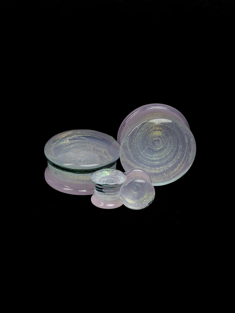 Pink Galaxy Pyrex Glass Plugs