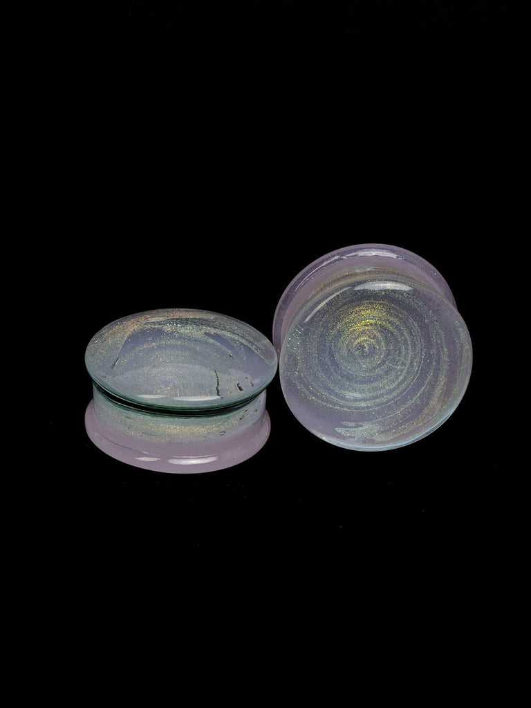 Pink Galaxy Pyrex Glass Plugs