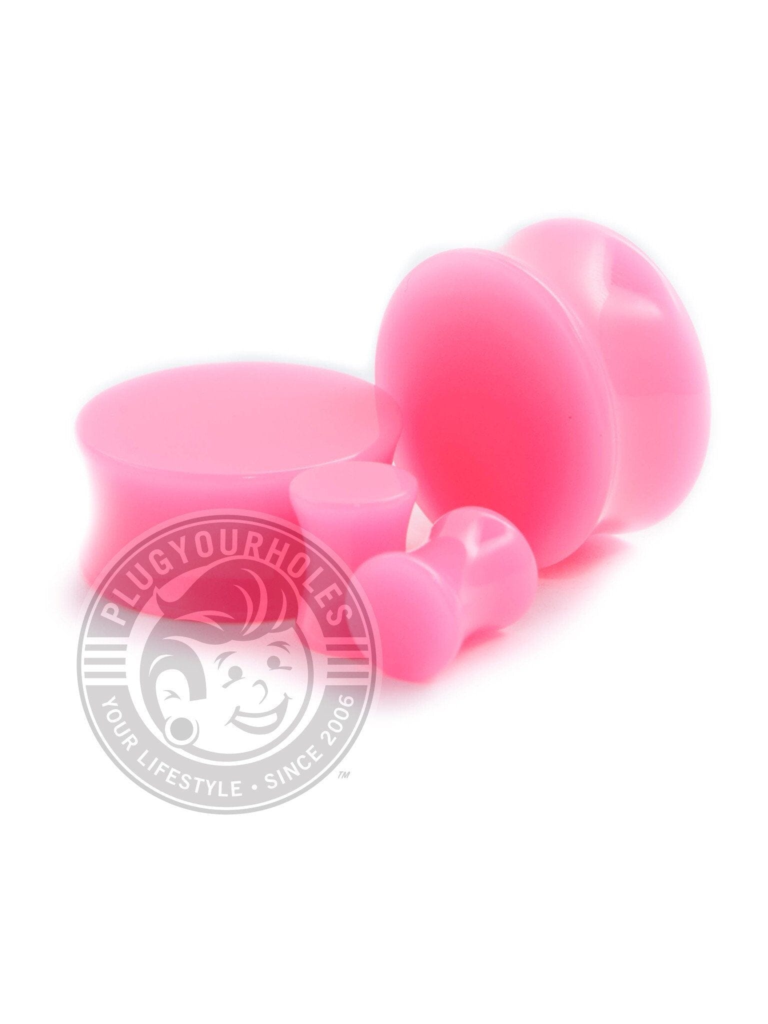 Pink Acrylic Plugs | Pink Ear Gauges | Stretched Ear Body Jewelry ...