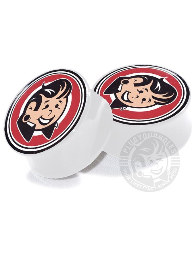 Plug Boy Image Plugs | Mascot Gauges | PlugYourHoles Branded Plugs ...