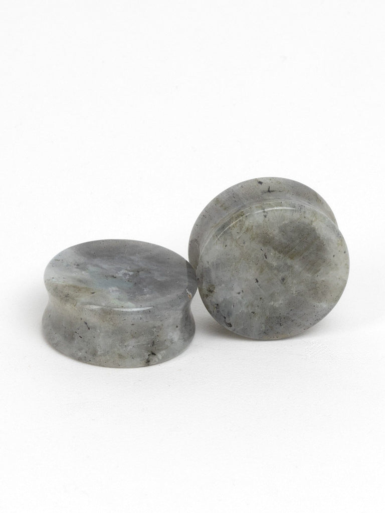 Grey Labradorite Stone Plugs