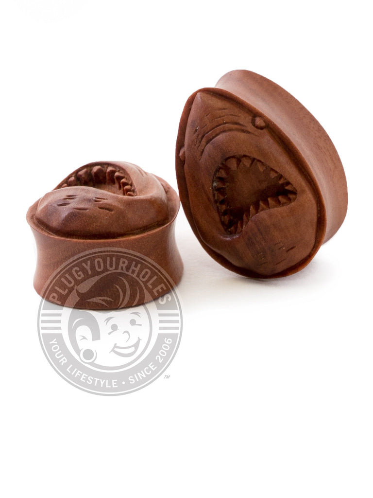 Shark Tear Drop Sawo Wood Plugs - (PYH Exclusive)