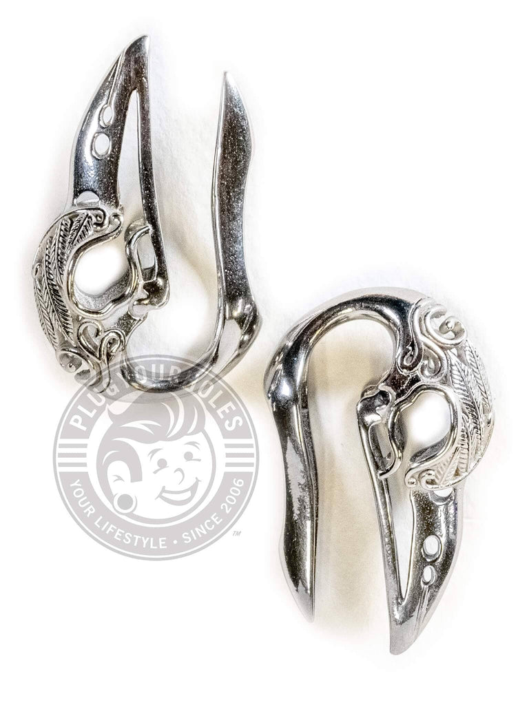 Feather Bird Skull Steel Hangers