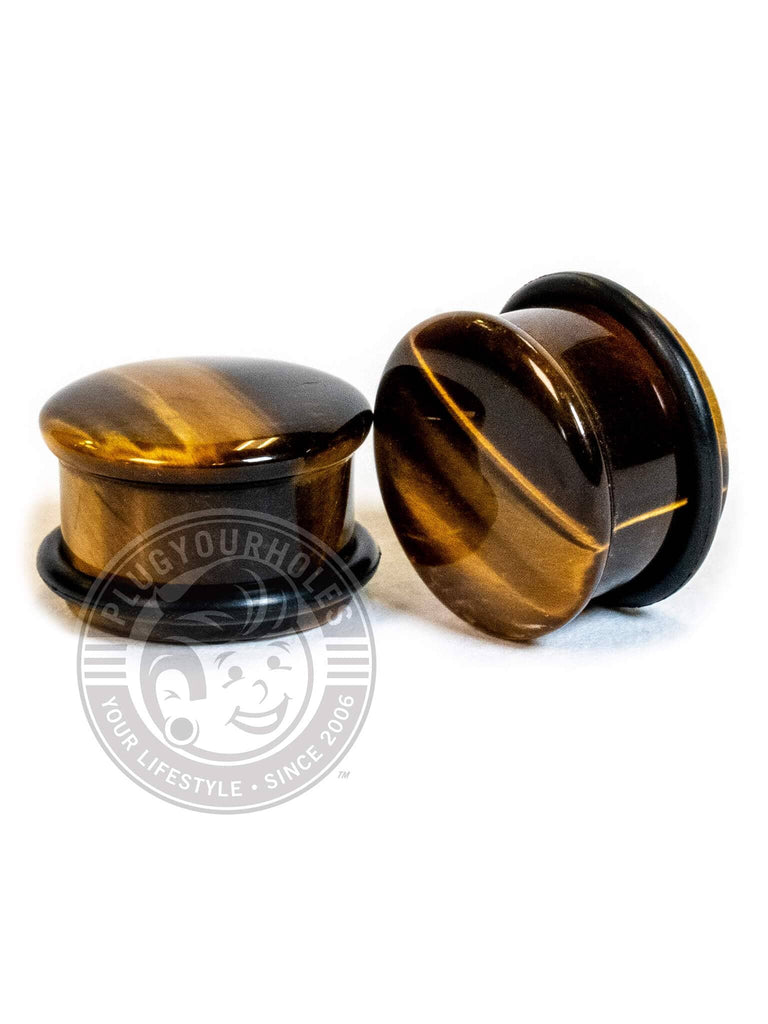 Tiger’s Eye Single Flared Stone Plugs