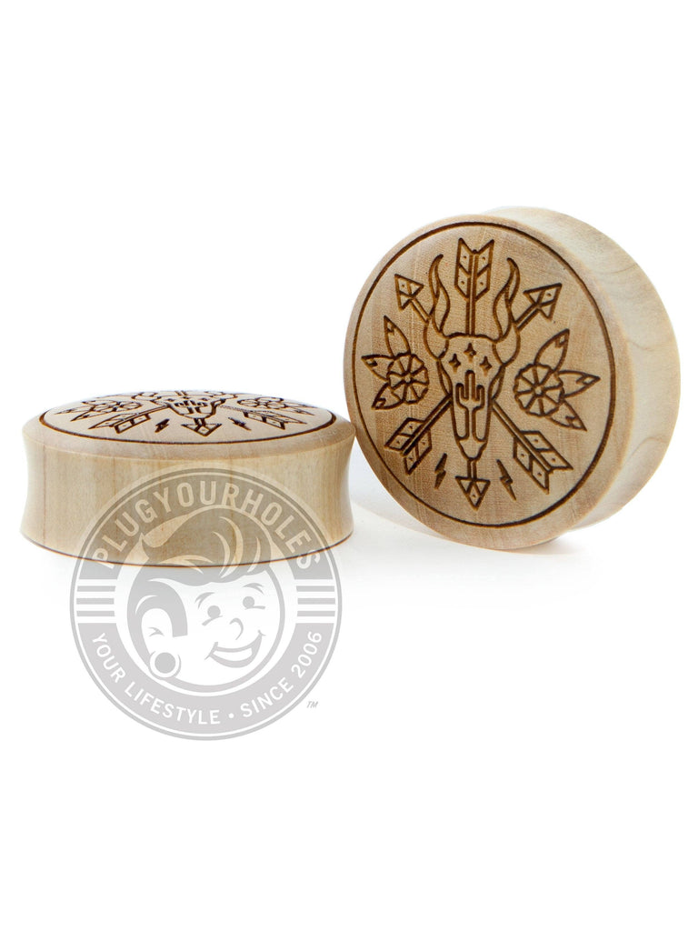 Western Dream - Engraved Wood Plugs