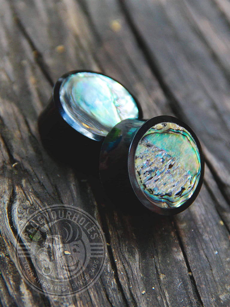 Abalone Inlay Sono Wood Plugs