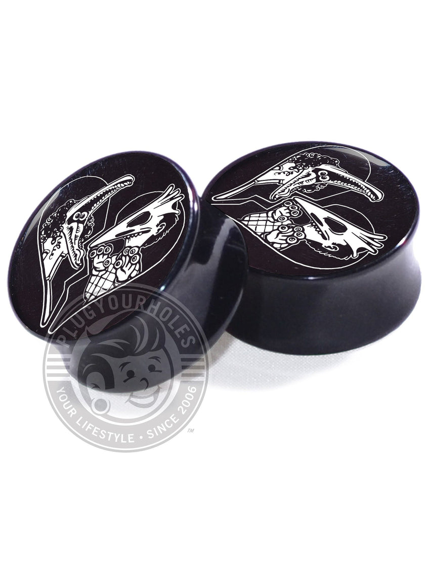 Beetlejuice Adam and Barbara Acrylic Image Plugs | Beetlejuice Gauges ...