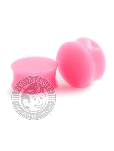 Pink Acrylic Plugs | Pink Ear Gauges | Stretched Ear Body Jewelry ...